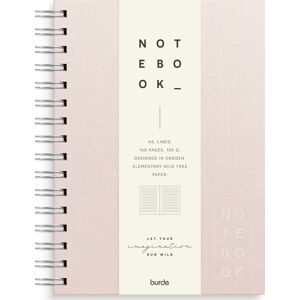 Burde Notesbog, Tekstil, A5, Linjeret, Pink Burde Notesbog, Tekstil, A5, Linjeret, Pink