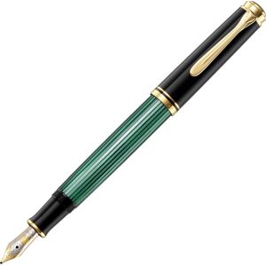 Pelikan Souverän 400 Fyldepen, F, Black/green Pelikan Souverän 400 Fyldepen, F, Black/green