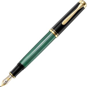 Pelikan Souverän 400 Fyldepen, M, Black/green Pelikan Souverän 400 Fyldepen, M, Black/green