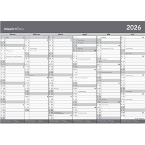 Mayland 2026 Basic Kontorkalender, A4 Mayland 2026 Basic Kontorkalender, A4