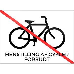 Securit Skilt Henstilling Af Cykler Forbudt 18x13 Cm Securit Skilt Henstilling Af Cykler Forbudt 18x13 Cm