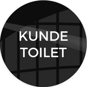 Securit Skilt Kundetoilet Ø10 Cm Sort Securit Skilt Kundetoilet Ø10 Cm Sort