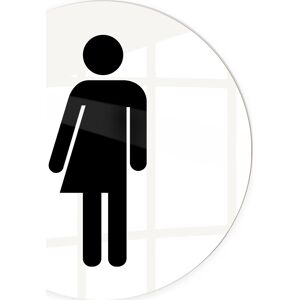 Securit Skilt Kønsneutral Ø10 Cm Hvid Securit Skilt Kønsneutral Ø10 Cm Hvid
