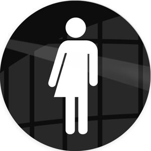 Securit Skilt Kønsneutral Ø10 Cm Sort Securit Skilt Kønsneutral Ø10 Cm Sort