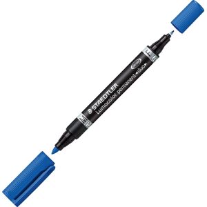 Staedtler 348 Duo Permanent Marker Blå Staedtler 348 Duo Permanent Marker Blå
