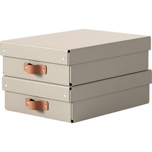 Leitz Puro Boks M. Låg M Lav Beige 2 Stk. Leitz Puro Boks M. Låg M Lav Beige 2 Stk.