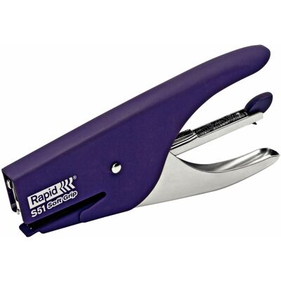 Rapid S51 Soft Grip Hæftetang 15 Ark Lilla Rapid S51 Soft Grip Hæftetang 15 Ark Lilla