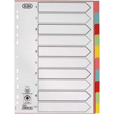 Elba Oxford Faneblad A4 Karton 10 Faner Elba Oxford Faneblad A4 Karton 10 Faner