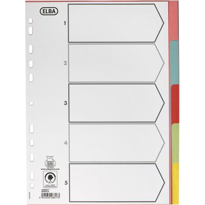 Elba Oxford Faneblad A4 Karton 5 Faner Elba Oxford Faneblad A4 Karton 5 Faner