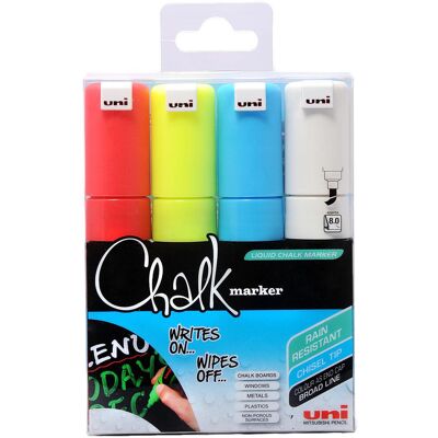 Uni-ball Uni Pwe-8k Chalk Marker 8 Mm 4 Stk. Uni-ball Uni Pwe-8k Chalk Marker 8 Mm 4 Stk.