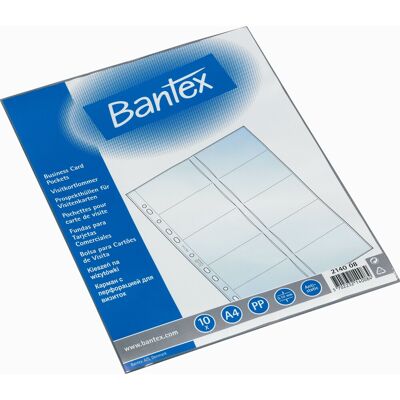 Bantex Visitkortlomme A4 10 Stk. Bantex Visitkortlomme A4 10 Stk.