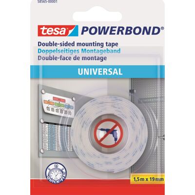 Tesa Powerbond Monteringstape, 19mm X 1,5m Tesa Powerbond Monteringstape, 19mm X 1,5m