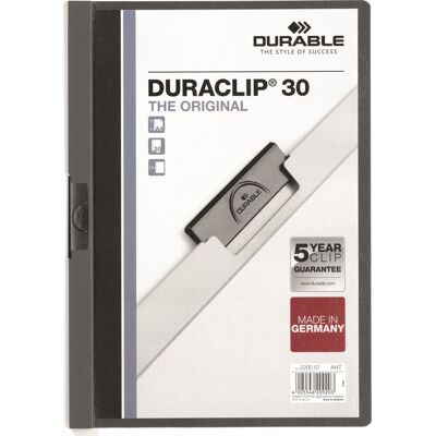 Durable Duraclip 30 Klemmappe A4 Antracit Durable Duraclip 30 Klemmappe A4 Antracit