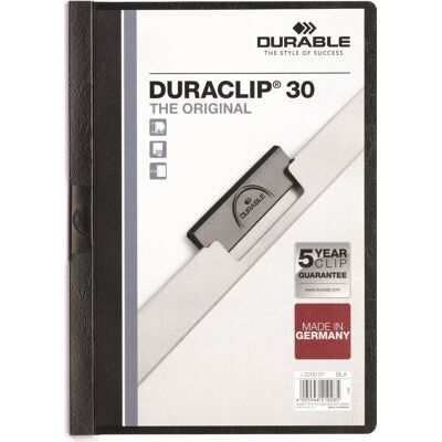 Durable Duraclip 30 Klemmappe A4 Sort Durable Duraclip 30 Klemmappe A4 Sort