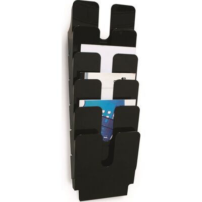 Durable Fp Brochureholder 6 A4 Højf. Sort Durable Fp Brochureholder 6 A4 Højf. Sort