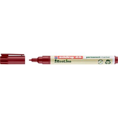 Edding 25 Ecoline Permanent Marker Rød Edding 25 Ecoline Permanent Marker Rød