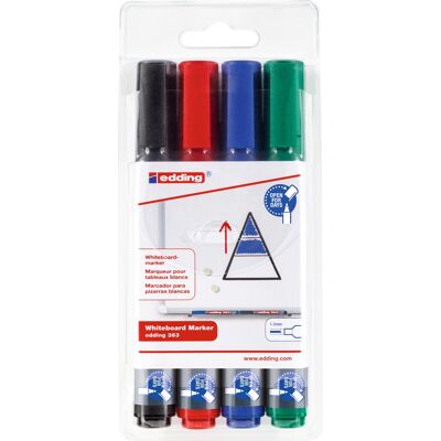 Edding 363 Whiteboard Marker 4 Farver Edding 363 Whiteboard Marker 4 Farver