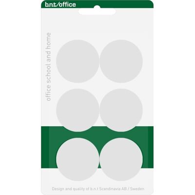Office Magneter Til Whiteboard 30mm. 6 Stk, Hvid Office Magneter Til Whiteboard 30mm. 6 Stk, Hvid
