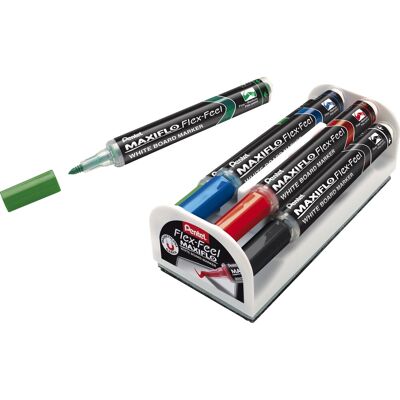 Pentel Maxiflo Flex Whiteboard Marker 4 Farver Pentel Maxiflo Flex Whiteboard Marker 4 Farver