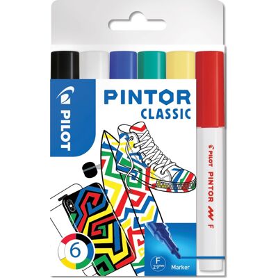 Pilot Pintor Marker F Classic 6 Farver Pilot Pintor Marker F Classic 6 Farver