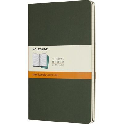Moleskine Cahier Notesbog L Linj. Grøn Moleskine Cahier Notesbog L Linj. Grøn