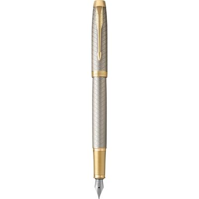 Parker Im Premium Warm Silver Gt Fyldepen F Parker Im Premium Warm Silver Gt Fyldepen F