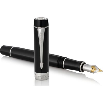 Parker Duofold Classic Black Cct Fyldepen M Parker Duofold Classic Black Cct Fyldepen M