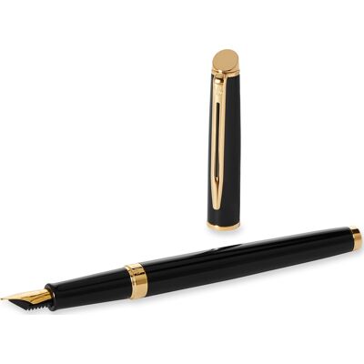 Waterman Hémisphère Black Lacquer Gt Fyldepen M Waterman Hémisphère Black Lacquer Gt Fyldepen M