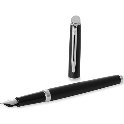 Waterman Hémisphère Matte Black Ct Fyldepen M Waterman Hémisphère Matte Black Ct Fyldepen M