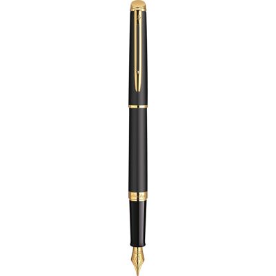 Waterman Hémisphère Matte Black Gt Fyldepen F Waterman Hémisphère Matte Black Gt Fyldepen F