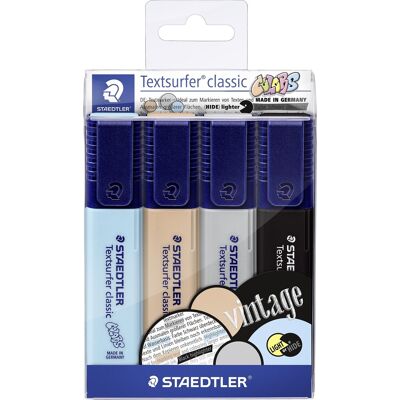 Staedtler Highlighter Vintage 4 Farver Staedtler Highlighter Vintage 4 Farver