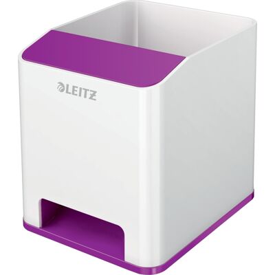 Leitz Wow Sound Penneholder Hvid/lilla Leitz Wow Sound Penneholder Hvid/lilla