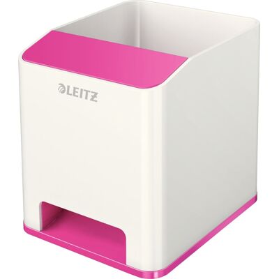 Leitz Wow Sound Penneholder Hvid/pink Leitz Wow Sound Penneholder Hvid/pink