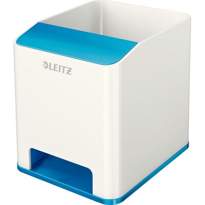 Leitz Wow Sound Penneholder Hvid/blå Leitz Wow Sound Penneholder Hvid/blå