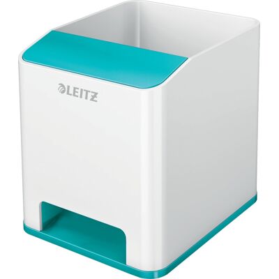 Leitz Wow Sound Penneholder Hvid/isblå Leitz Wow Sound Penneholder Hvid/isblå