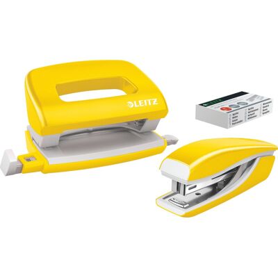 Leitz Wow Mini Hul/hæft Sæt 10 Ark Gul Leitz Wow Mini Hul/hæft Sæt 10 Ark Gul