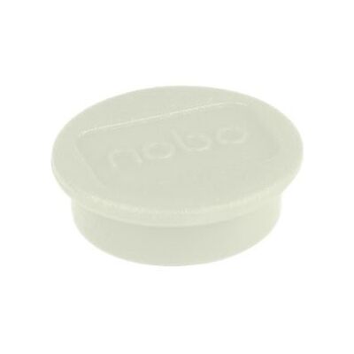 Nobo 24 Mm Magnet, Hvid, 10 Stk. Nobo 24 Mm Magnet, Hvid, 10 Stk.