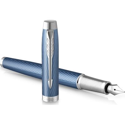 Parker Im Premium Blue/grey Ct Fyldepen F Parker Im Premium Blue/grey Ct Fyldepen F