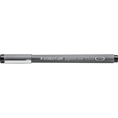Staedtler 308 Pigment Fineliner 0,3-2 Mm Sort Staedtler 308 Pigment Fineliner 0,3-2 Mm Sort
