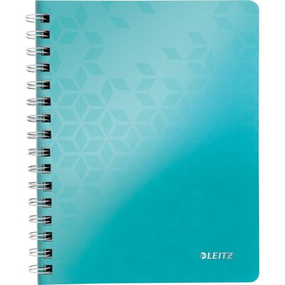 Leitz Wow Spiral Notesbog A5 Linjeret Isblå Leitz Wow Spiral Notesbog A5 Linjeret Isblå