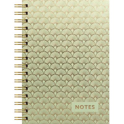 Burde Notesbog, A5, Linjeret, Art Deco Burde Notesbog, A5, Linjeret, Art Deco