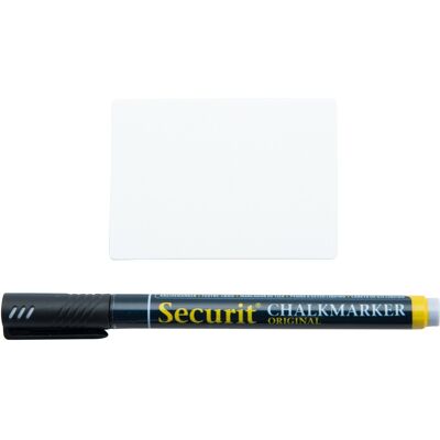 Securit Tag Kridttavle Skilt A8 Hvid 20 Stk. Securit Tag Kridttavle Skilt A8 Hvid 20 Stk.