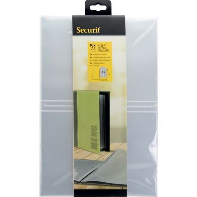 Securit Menukortlommer A5 10 Stk. Securit Menukortlommer A5 10 Stk.