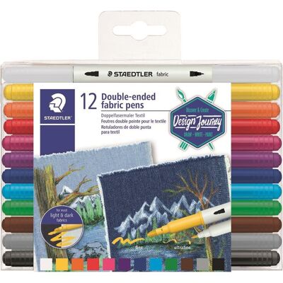 Staedtler Dj Duo Textiltusser 12 Farver Staedtler Dj Duo Textiltusser 12 Farver