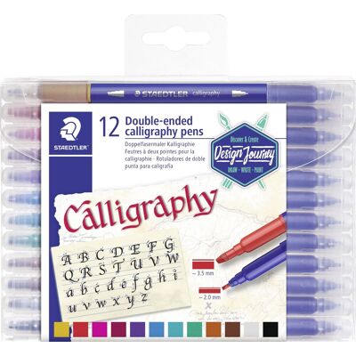 Staedtler Dj Duo Kalligrafipenne 12 Farver Staedtler Dj Duo Kalligrafipenne 12 Farver