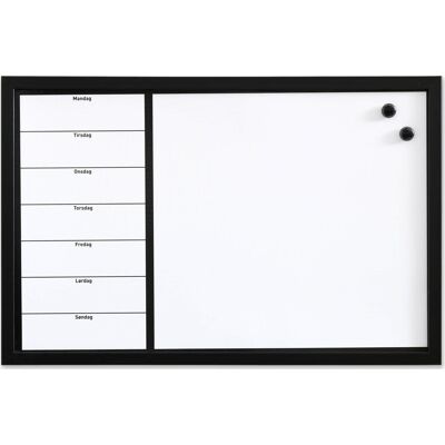 Naga Whiteboard, Ugetavle, 60x40 Cm, Dansk Naga Whiteboard, Ugetavle, 60x40 Cm, Dansk