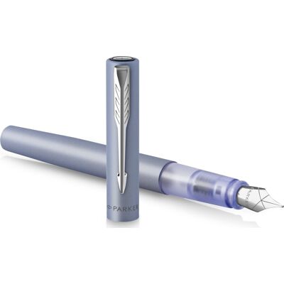 Parker Vector Xl Metallic Silver-Blue Fyldepen M Parker Vector Xl Metallic Silver-Blue Fyldepen M