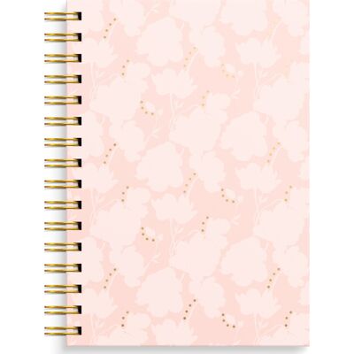 Burde Notesbog, A5, Linjeret, Flower Burde Notesbog, A5, Linjeret, Flower