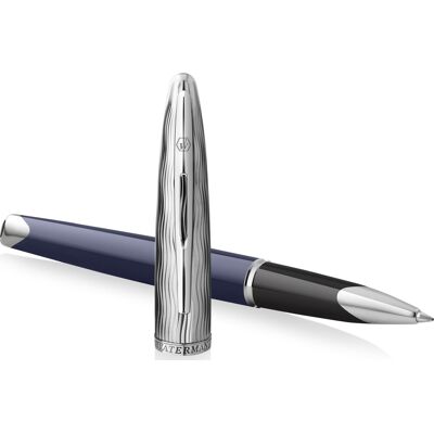 Waterman Carène Metal & Blue Ct Kuglepen M Waterman Carène Metal & Blue Ct Kuglepen M
