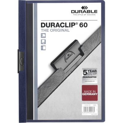 Durable Duraclip 60 Clipmappe A4 Mellemblå Durable Duraclip 60 Clipmappe A4 Mellemblå